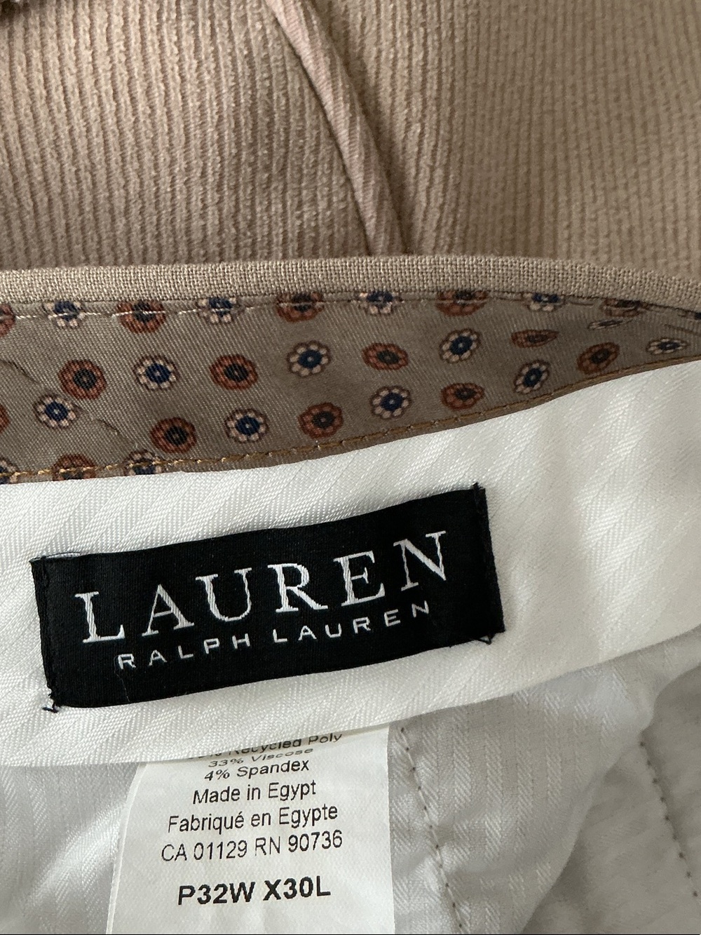 Lauren Ralph Lauren White Shirt with Branded Neck Label